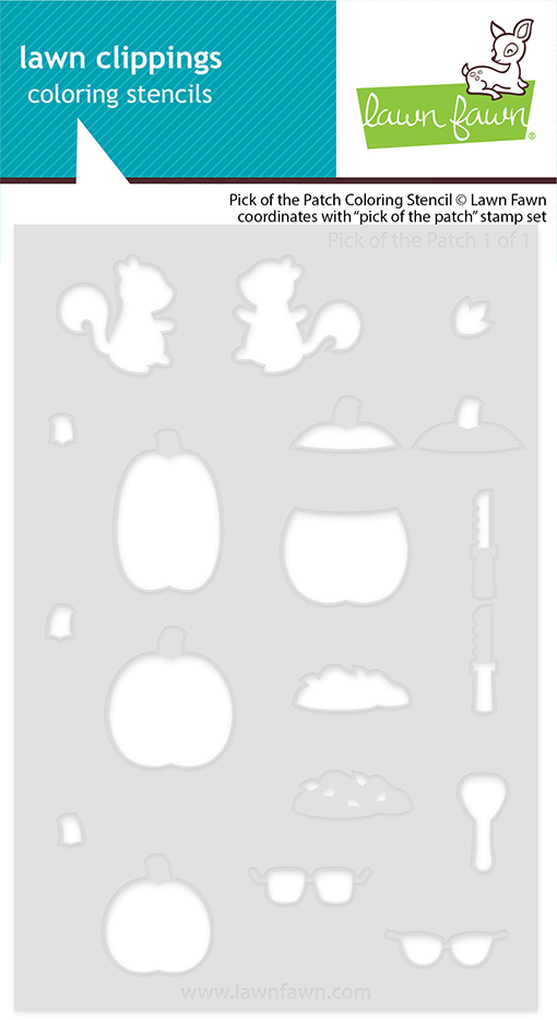 Lawn Fawn - pick of the patch coloring stencil