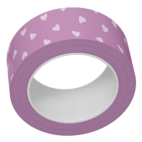 **NEW* - Lawn Fawn - purple tiny hearts washi tape