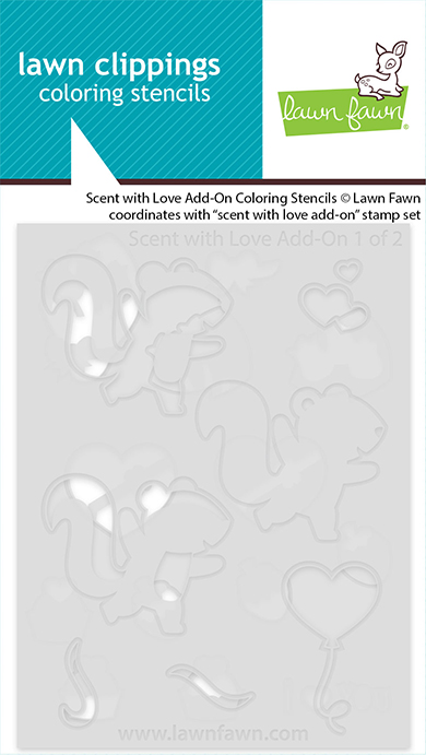**NEW* - Lawn Fawn - scent with love add-on coloring stencils