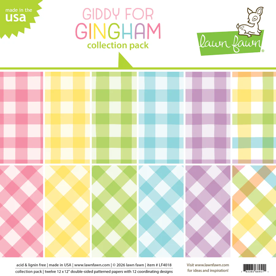 **NEW* - Lawn Fawn - giddy for gingham collection pack