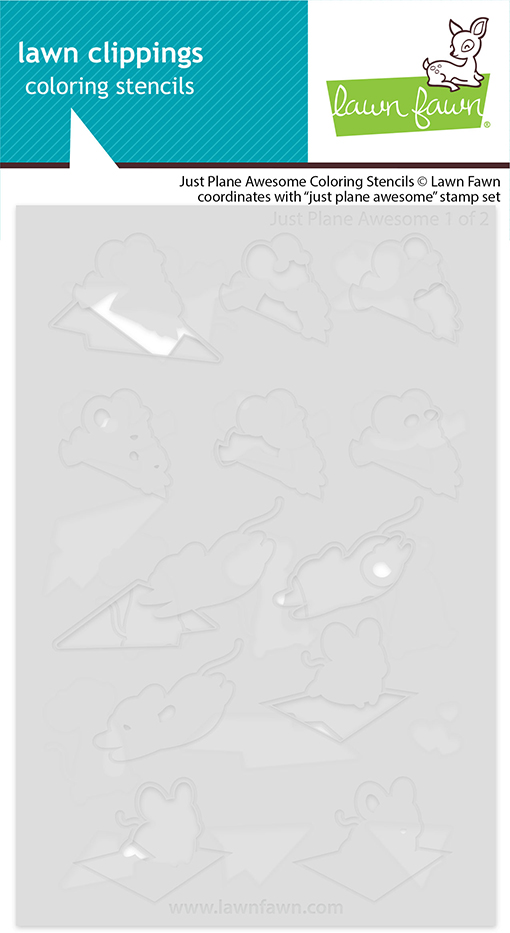 *NEW* - Lawn Fawn - just plane awesome coloring stencils