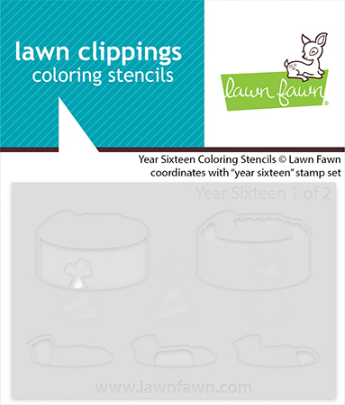 *NEW* - Lawn Fawn - year sixteen coloring stencils