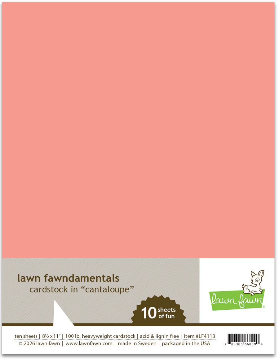 **NEW* - Lawn Fawn - cantaloupe cardstock
