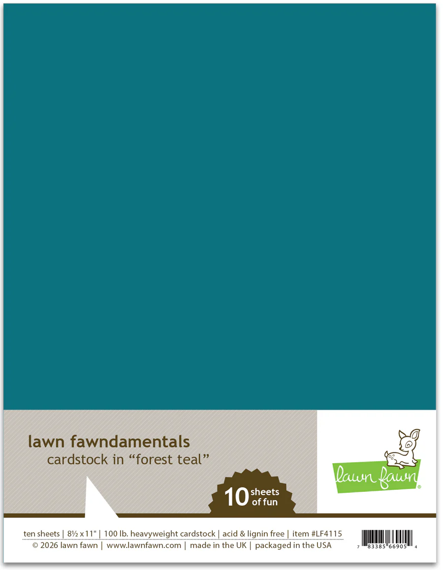 **NEW* - Lawn Fawn - forest teal cardstock
