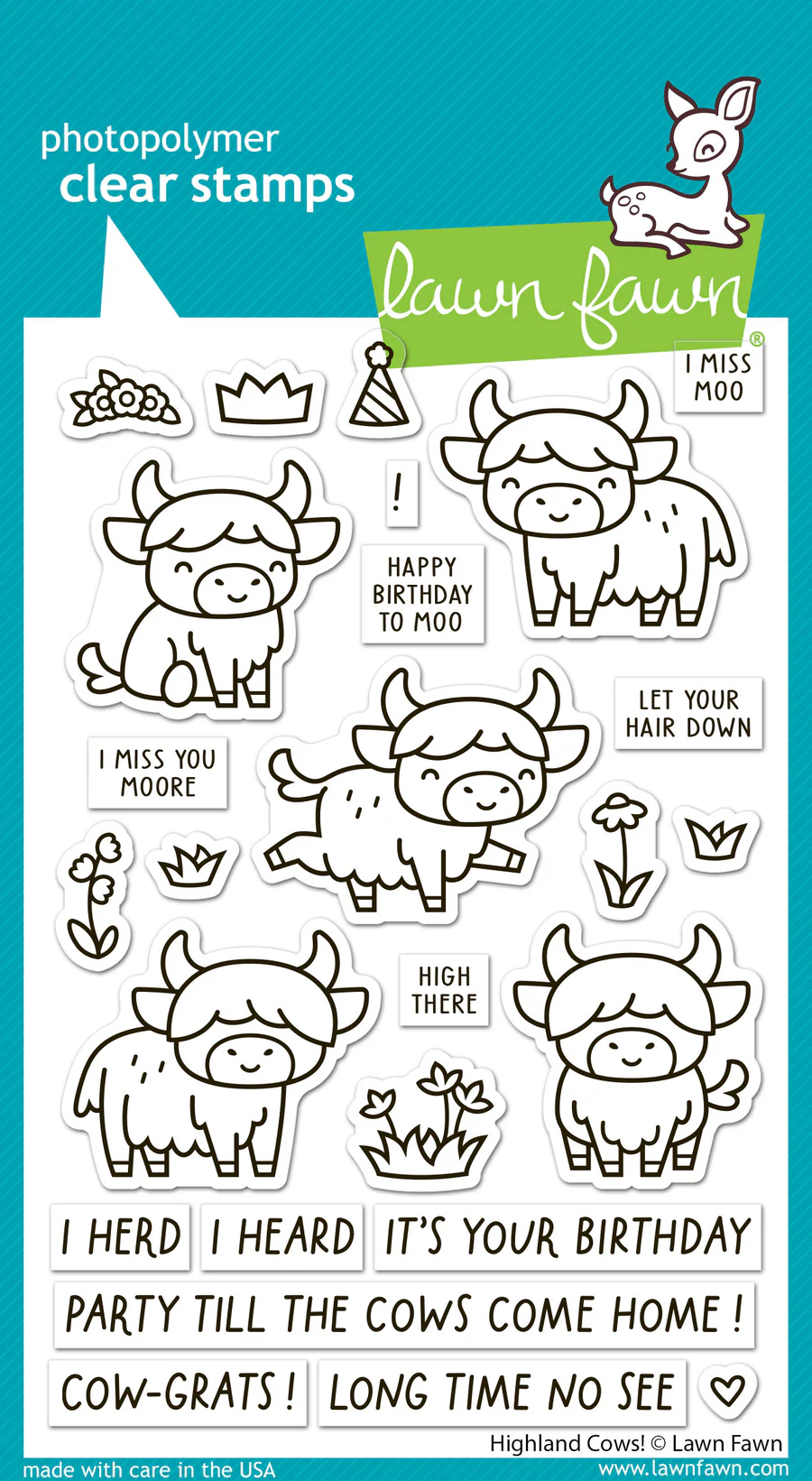 **NEW* - Lawn Fawn - highland cows!