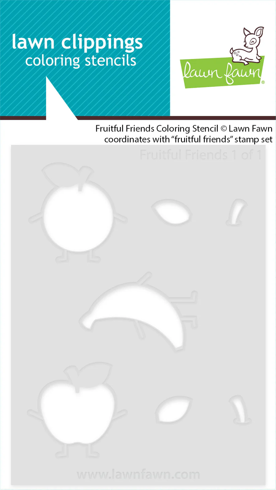 **NEW* - Lawn Fawn - fruitful friends coloring stencil
