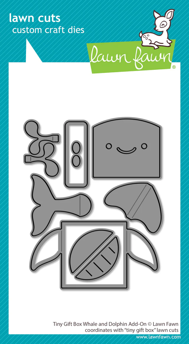 **NEW* - Lawn Fawn - tiny gift box whale and dolphin add-on