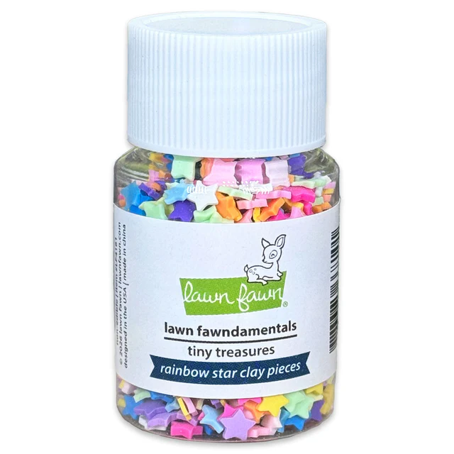 **NEW* - Lawn Fawn - rainbow star clay pieces