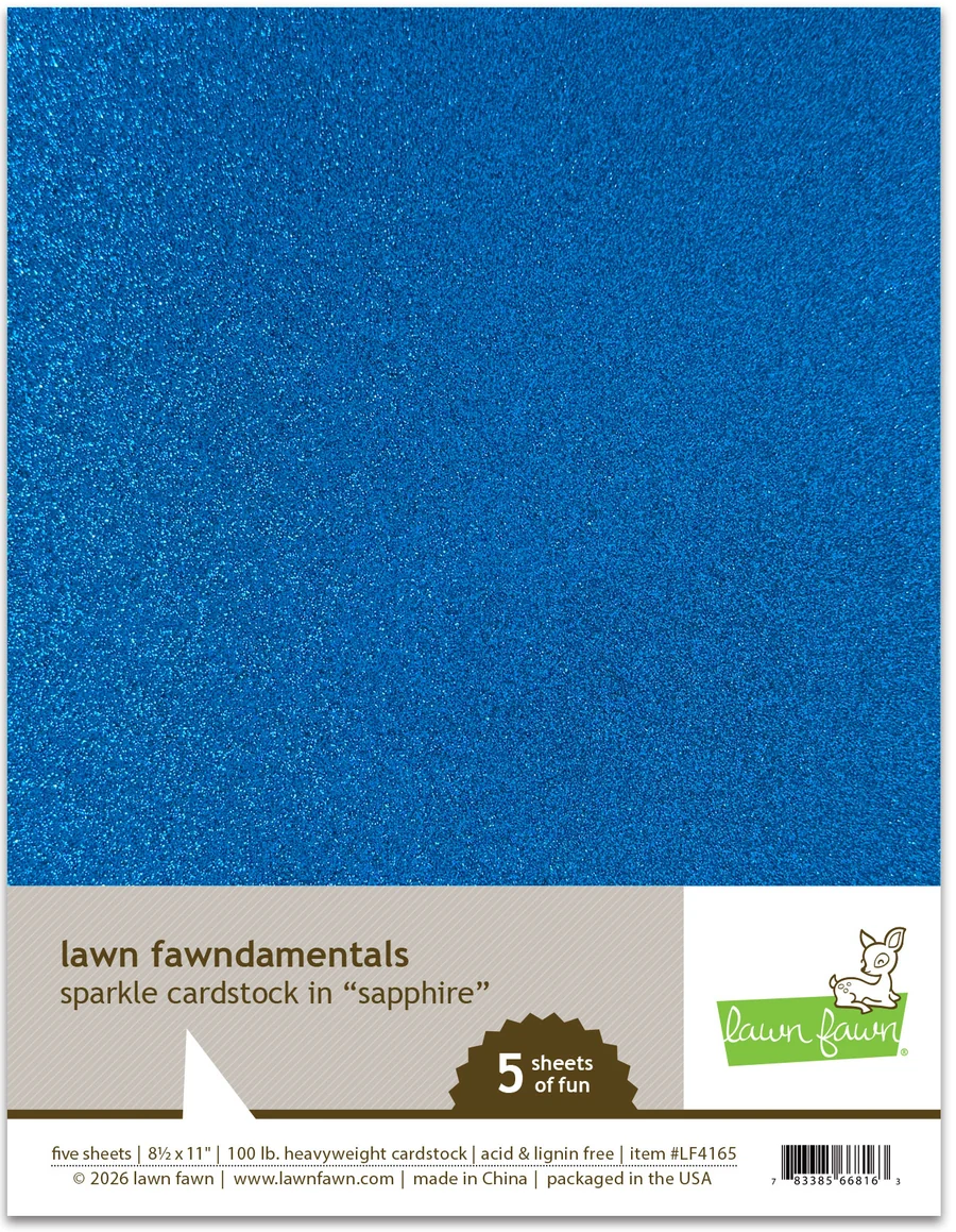**NEW* - Lawn Fawn - sparkle cardstock - sapphire