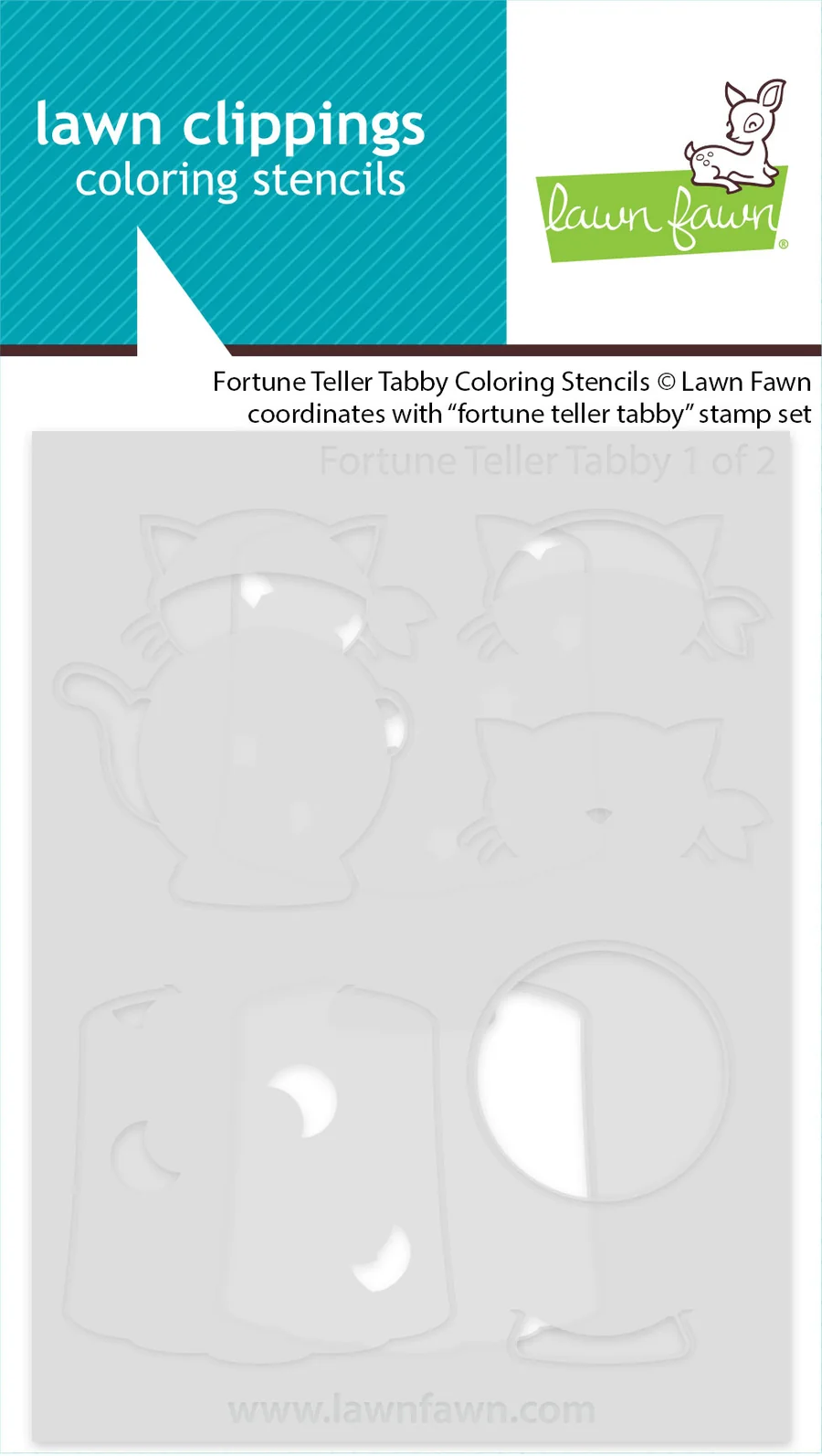 **NEW* - Lawn Fawn - fortune teller tabby coloring stencils