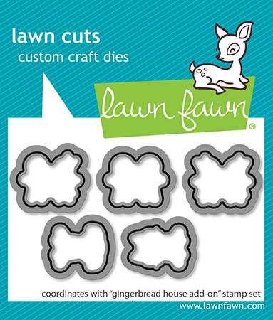 **NEW* - Lawn Fawn - gingerbread house add-on lawn cuts