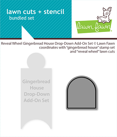 **NEW* - Lawn Fawn - reveal wheel gingerbread house drop-down add-on set