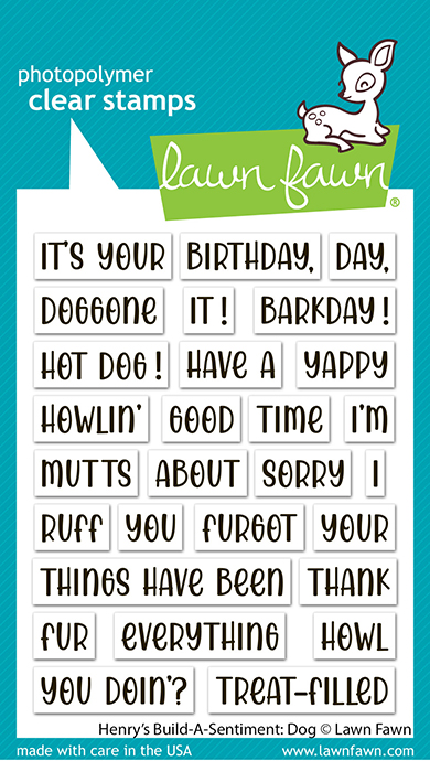 **NEW* - Lawn Fawn - henry's build-a-sentiment: dog