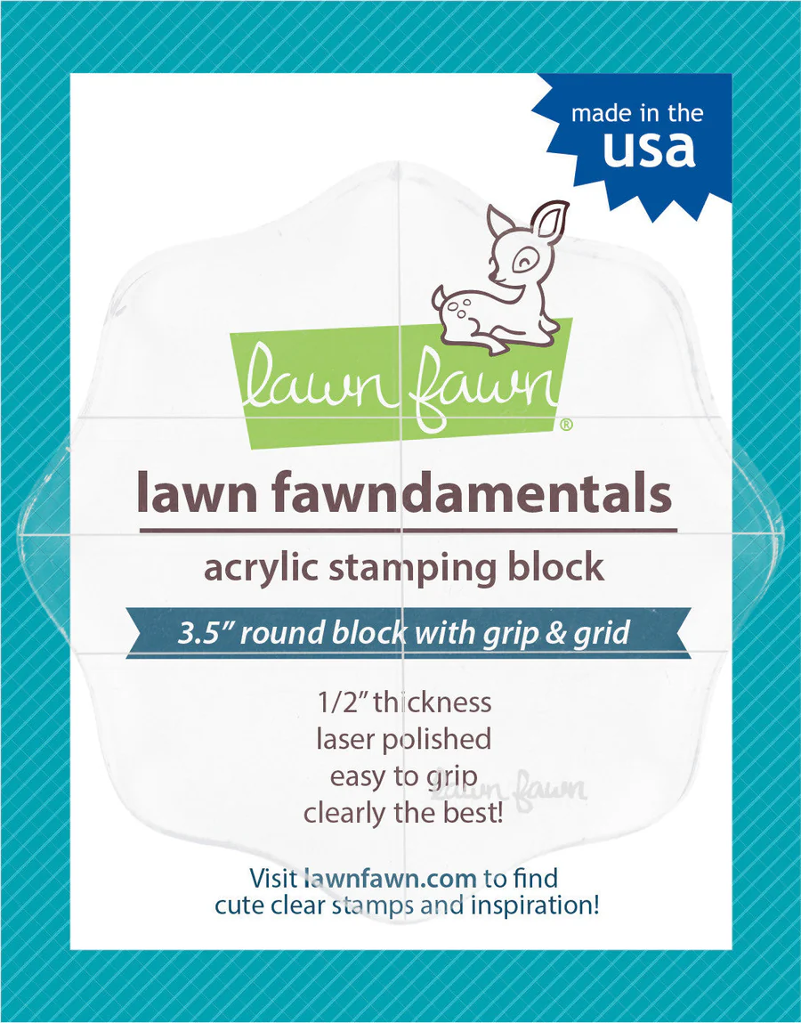 Lawn Fawn - 3.5" round grip block with grid
