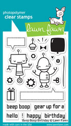 Lawn Fawn- Stamps - Beep Boop Birthday