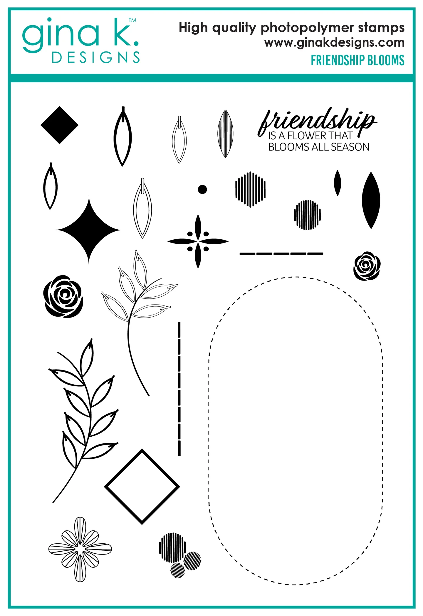Gina K Designs - Friendship Blooms - STAMPS