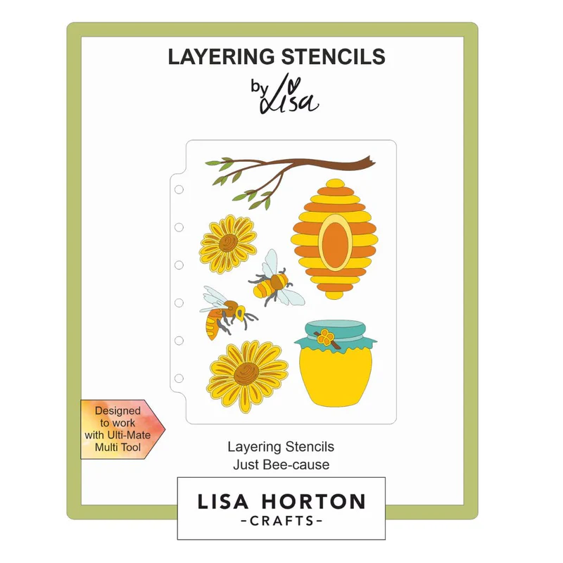 Spellbinders - Lisa Horton Crafts - Just Bee-cause 5" x 7" Layering Stencils