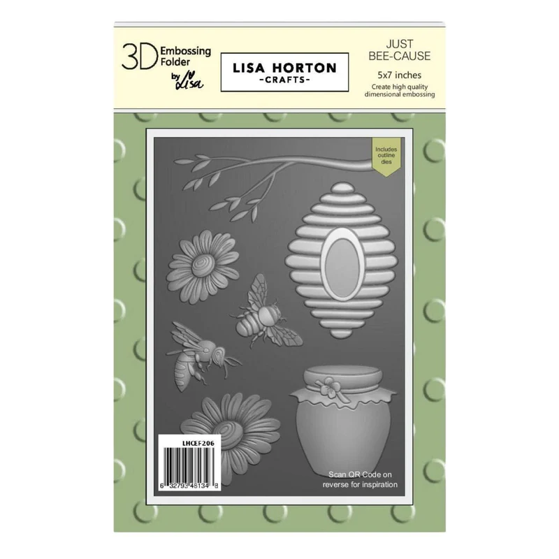 Spellbinders - Lisa Horton Crafts - Just Bee-cause Embossing Folder 5" x 7" with Dies