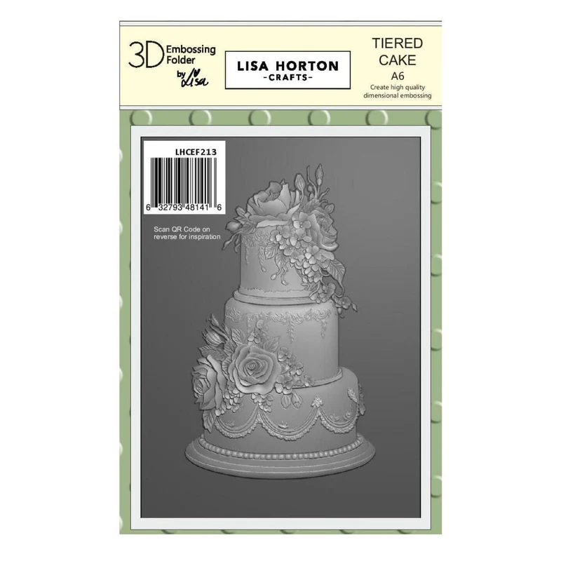 Spellbinders - Lisa Horton Crafts - Tiered Cake A6 Embossing Folder (with die)