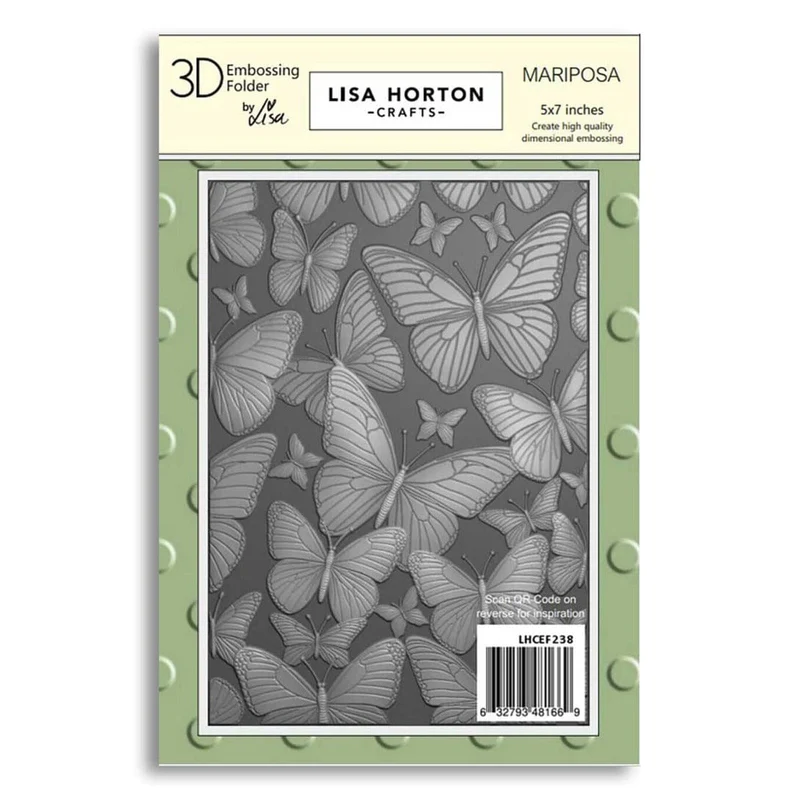 Spellbinders - Lisa Horton Crafts - Mariposa 5" x 7" Embossing Folder