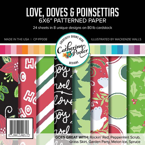 Catherine Pooler - Love, Doves, & Poinsettias Patterned Paper