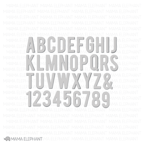 Mama Elephant - Inline Letters - Creative Cuts