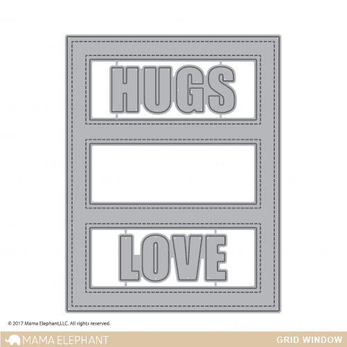 Mama Elephant - Tri Window Cover - Creative Cuts