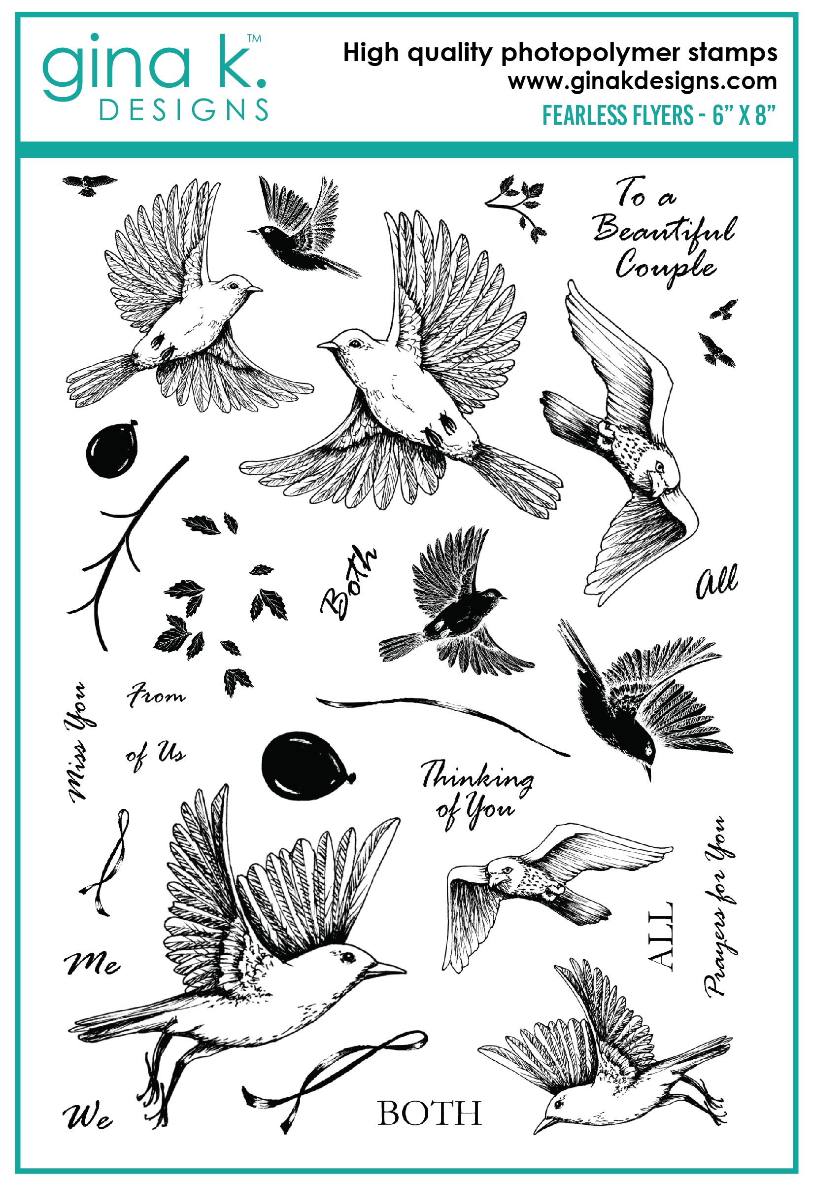 Gina K Designs - Fearless Flyers - STAMPS