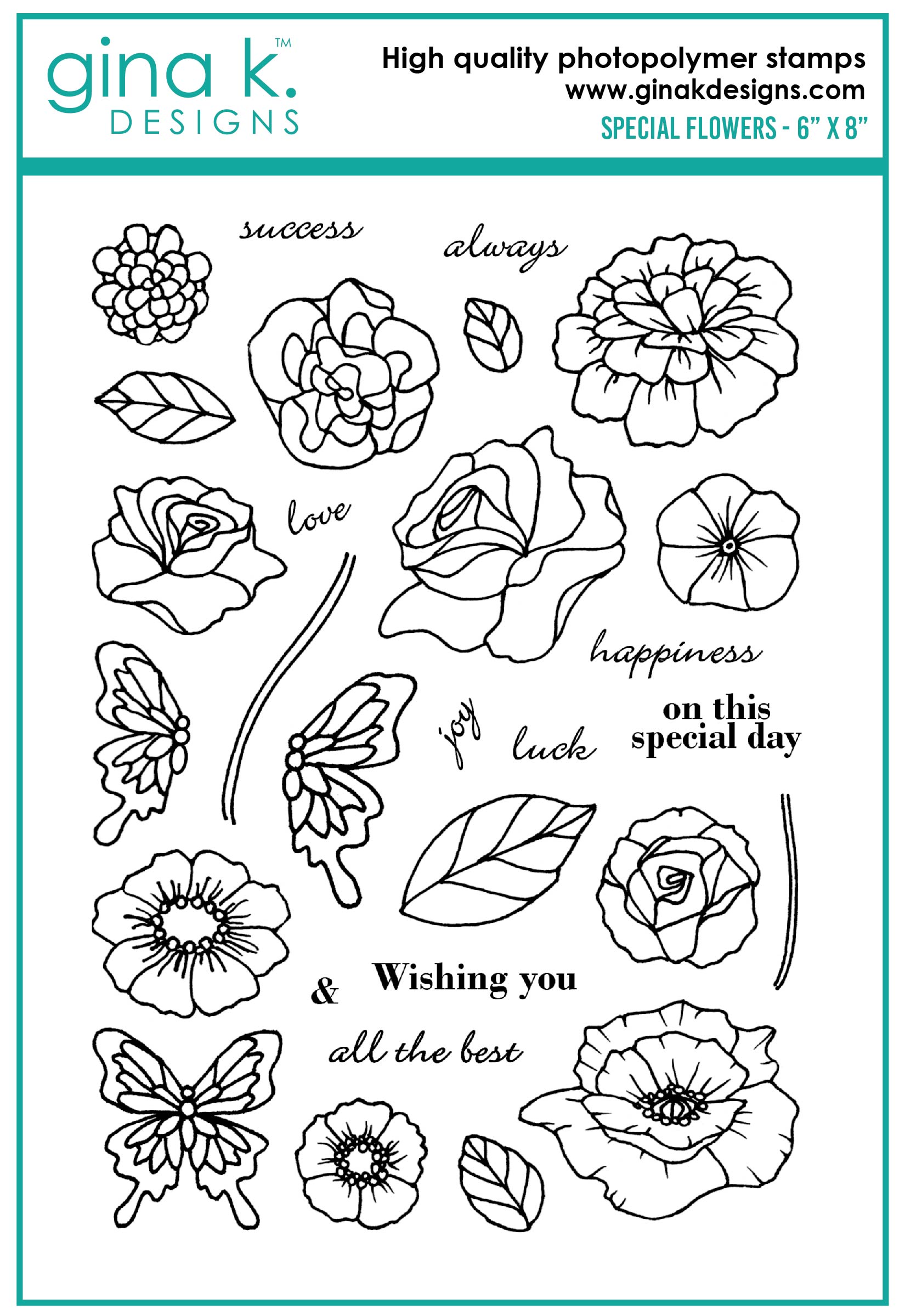 Gina K Designs - Special Flowers - STAMPS
