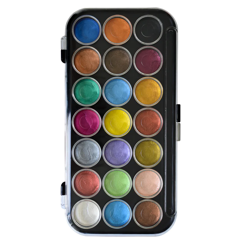 Spellbinders - Yasutomo Niji Pearlescent 21 Color Watercolor Palette