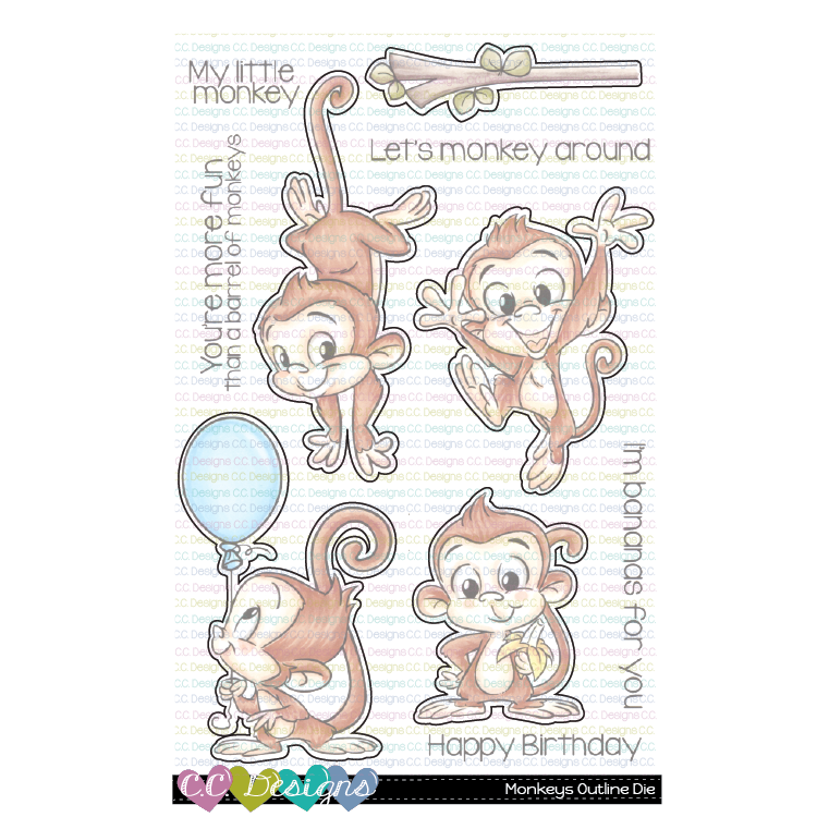 CC Designs - Monkeys Outline Die