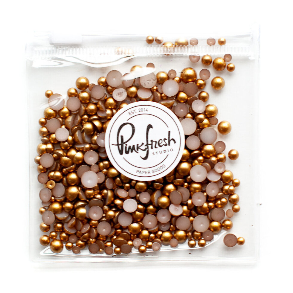 Pinkfresh Studio - Metallic Pearls Matte Gold