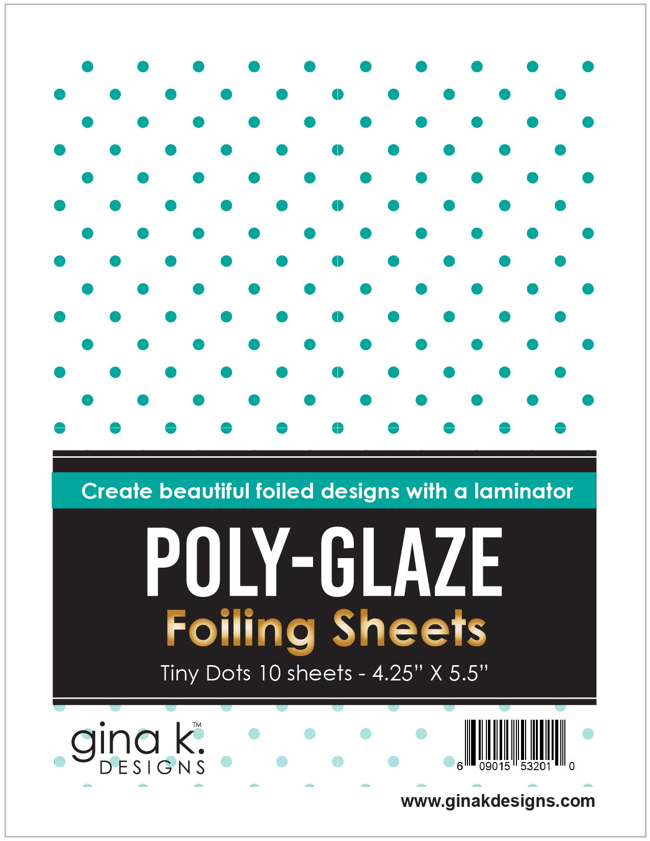 Gina K Designs - Tiny Dots - POLY-GLAZE Foiling Sheets