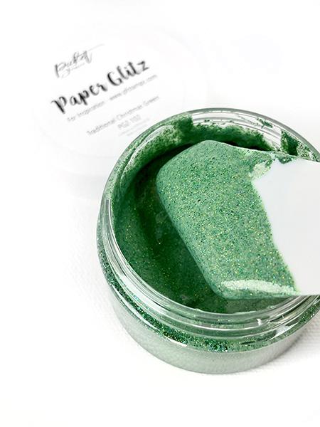 Picket Fence Studios - Paper Glitz - Traditional Christmas Green (2)