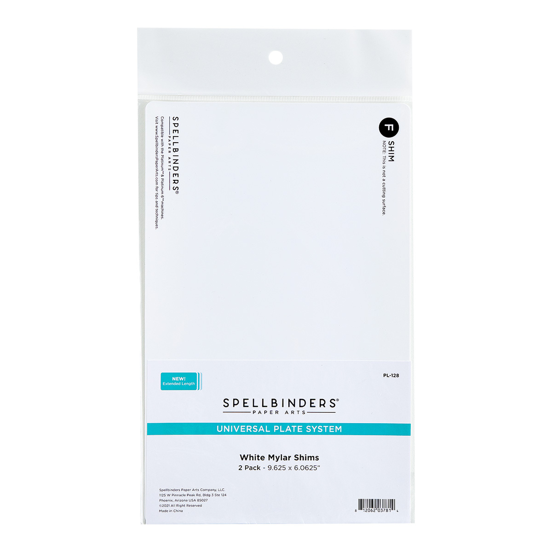 Spellbinders - Mylar Shim (F) White 2-Pack