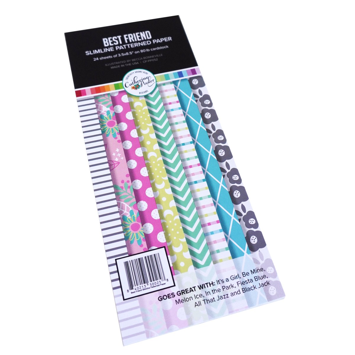 Catherine Pooler - Best Friend Slimline Patterned Paper