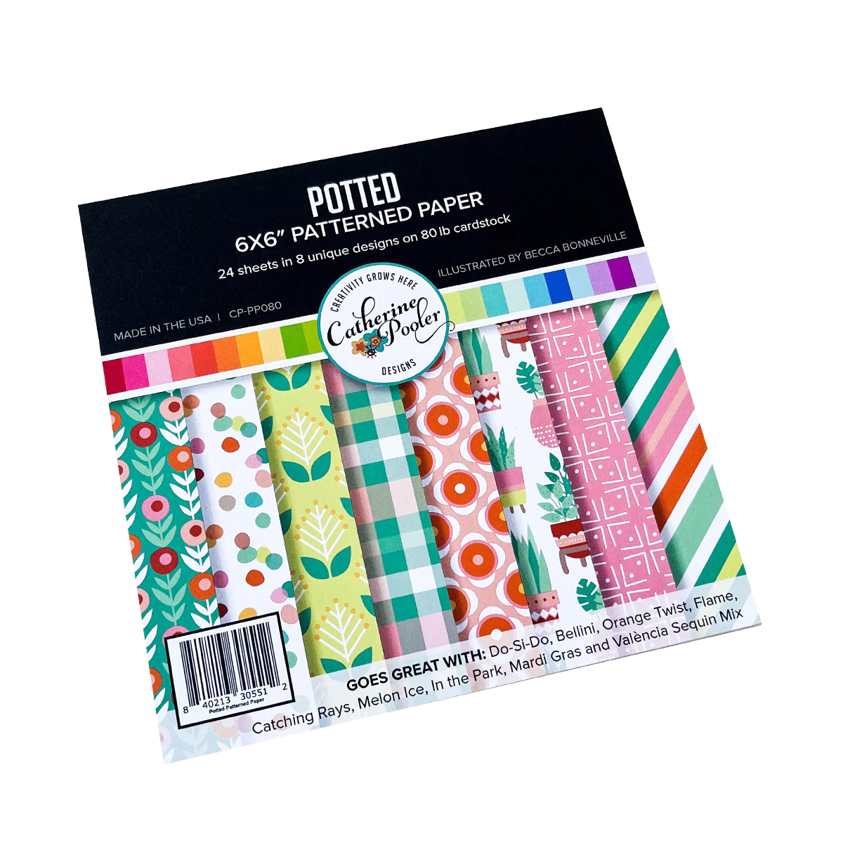 Catherine Pooler - Potted Patterned Paper