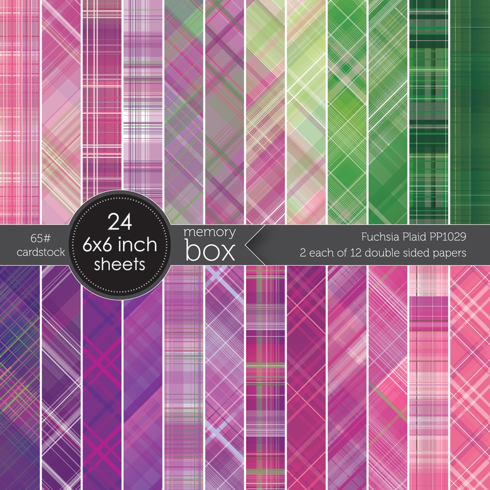 *NEW* - Memory Box - Fuchsia Plaid 6x6 pack