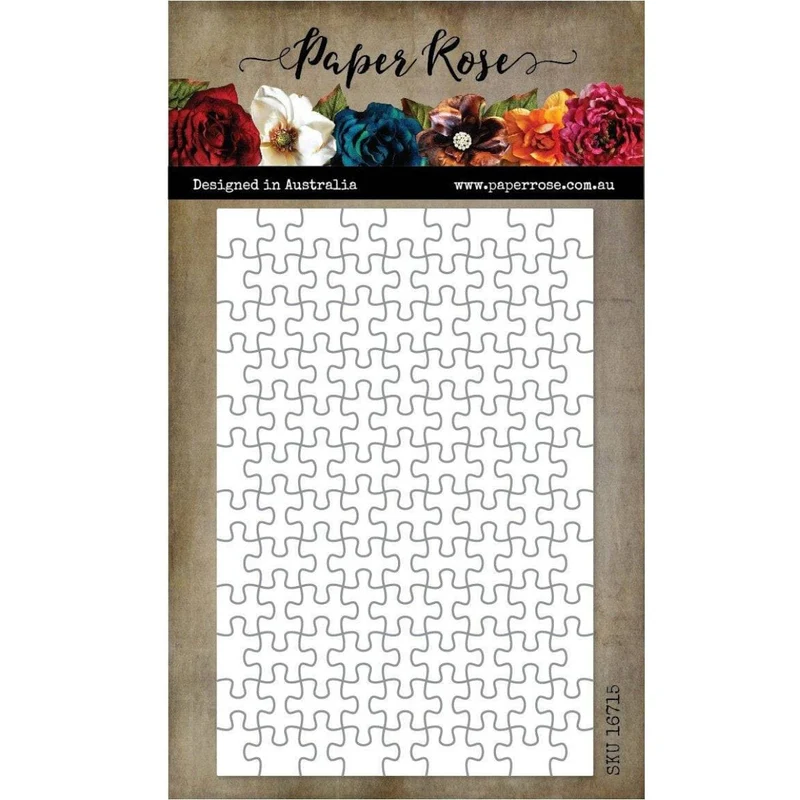 Spellbinders - Paper Rose - Puzzle Photo Size Metal Cutting Die