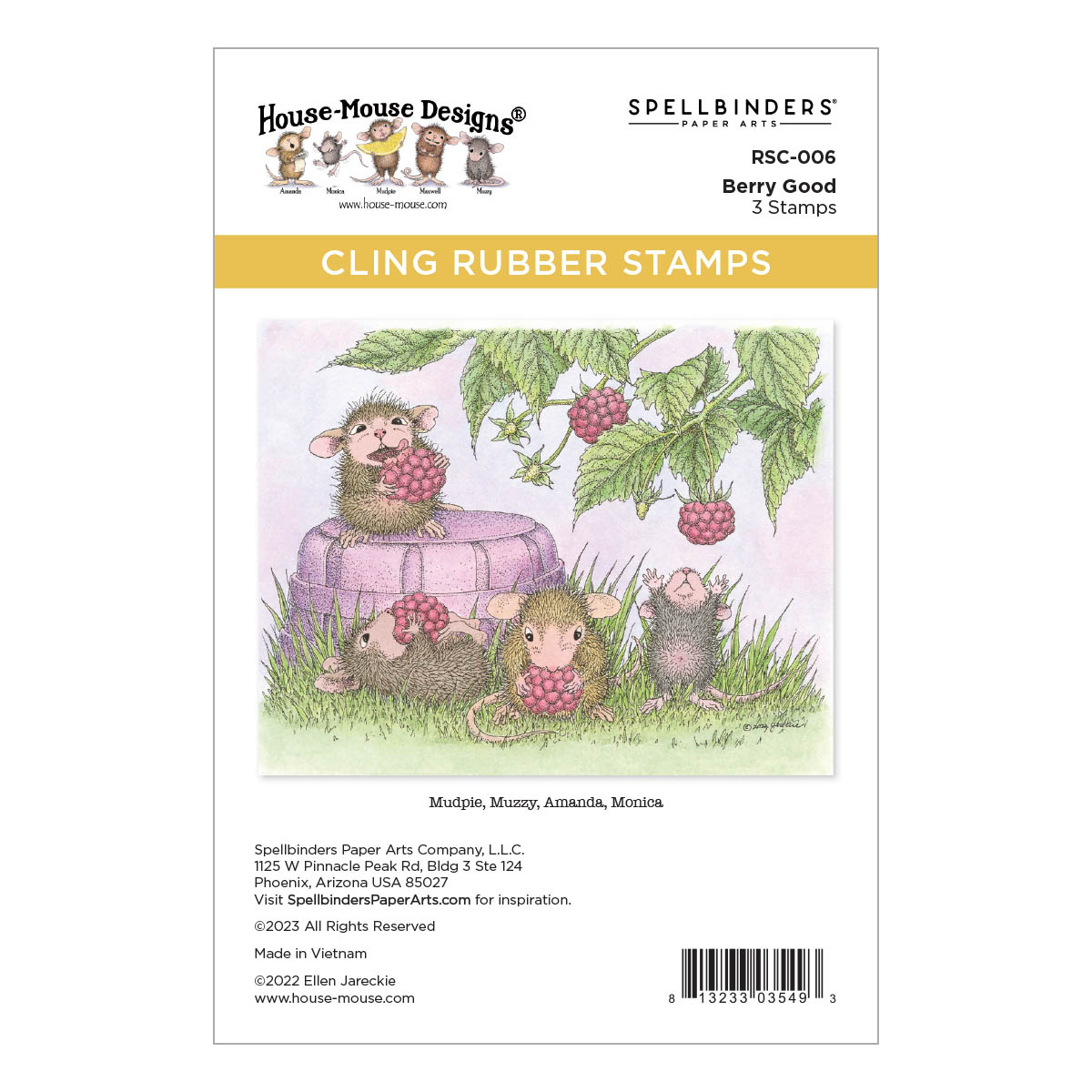 Spellbinders - Berry Good Cling Rubber Stamp from the Spring Collection by House-Mouse Designs