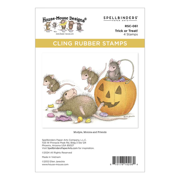 Spellbinders - Trick or Treat! Cling Rubber Stamp Set from the House-Mouse Tree-mendous Christmas Collection