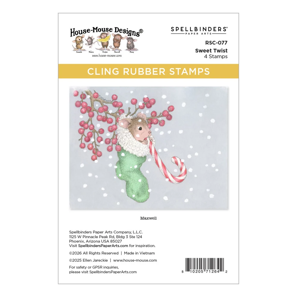 **NEW* - Spellbinders - House-Mouse Sweet Twist Cling Rubber Stamp Set