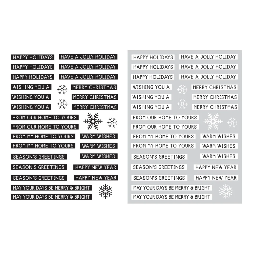 **NEW* - Spellbinders - Hero Arts Holiday Message Strips Hero Transfers