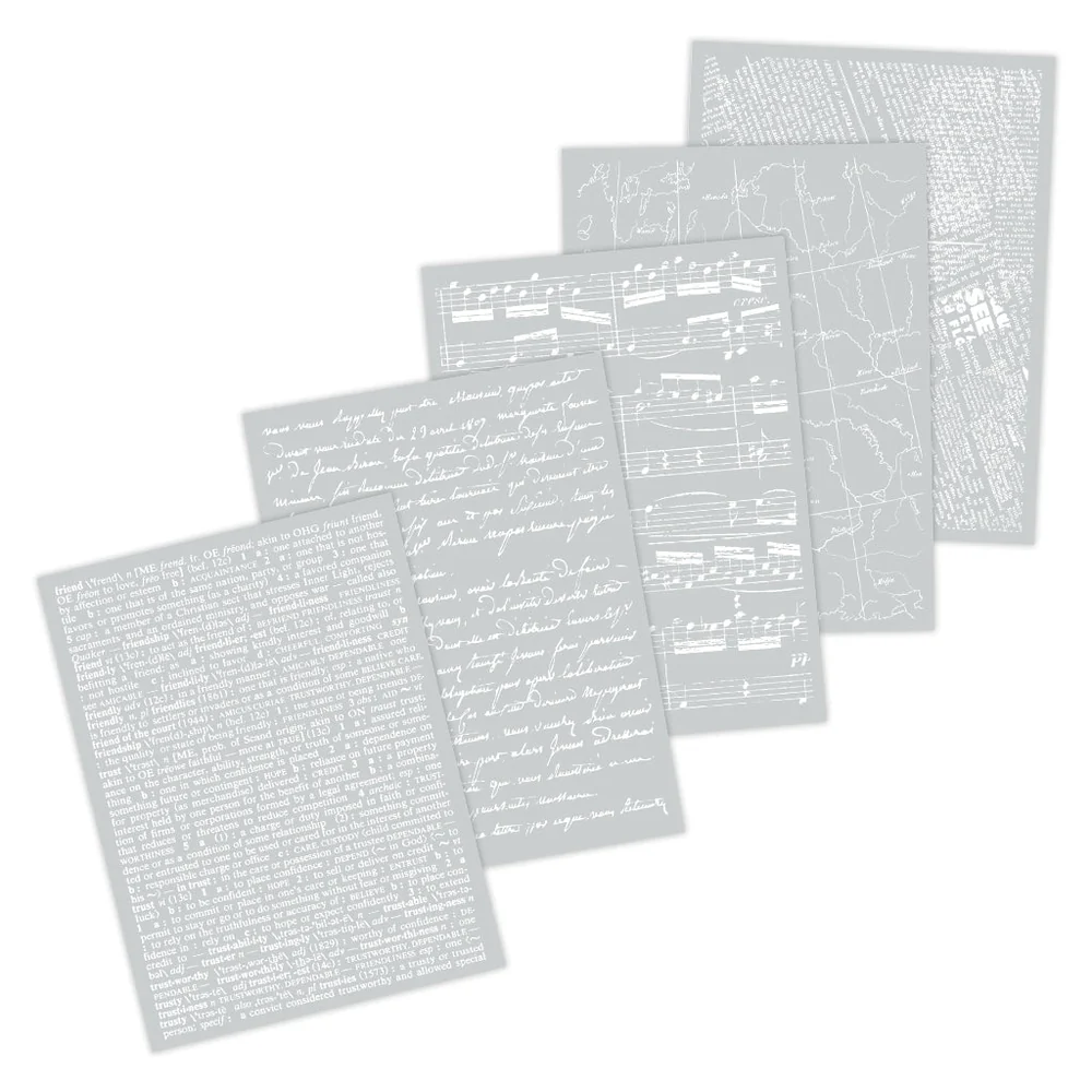 **NEW* - Spellbinders - Hero Arts White Collage Backgrounds Part 2 Hero Transfers