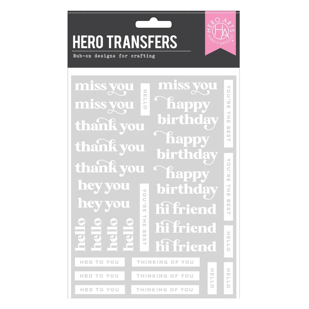 **NEW* - Spellbinders - Must Have Messages Hero Transfers