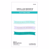 Spellbinders - Make It Merry Sentiments Etched Dies from the Make It Merry Collection