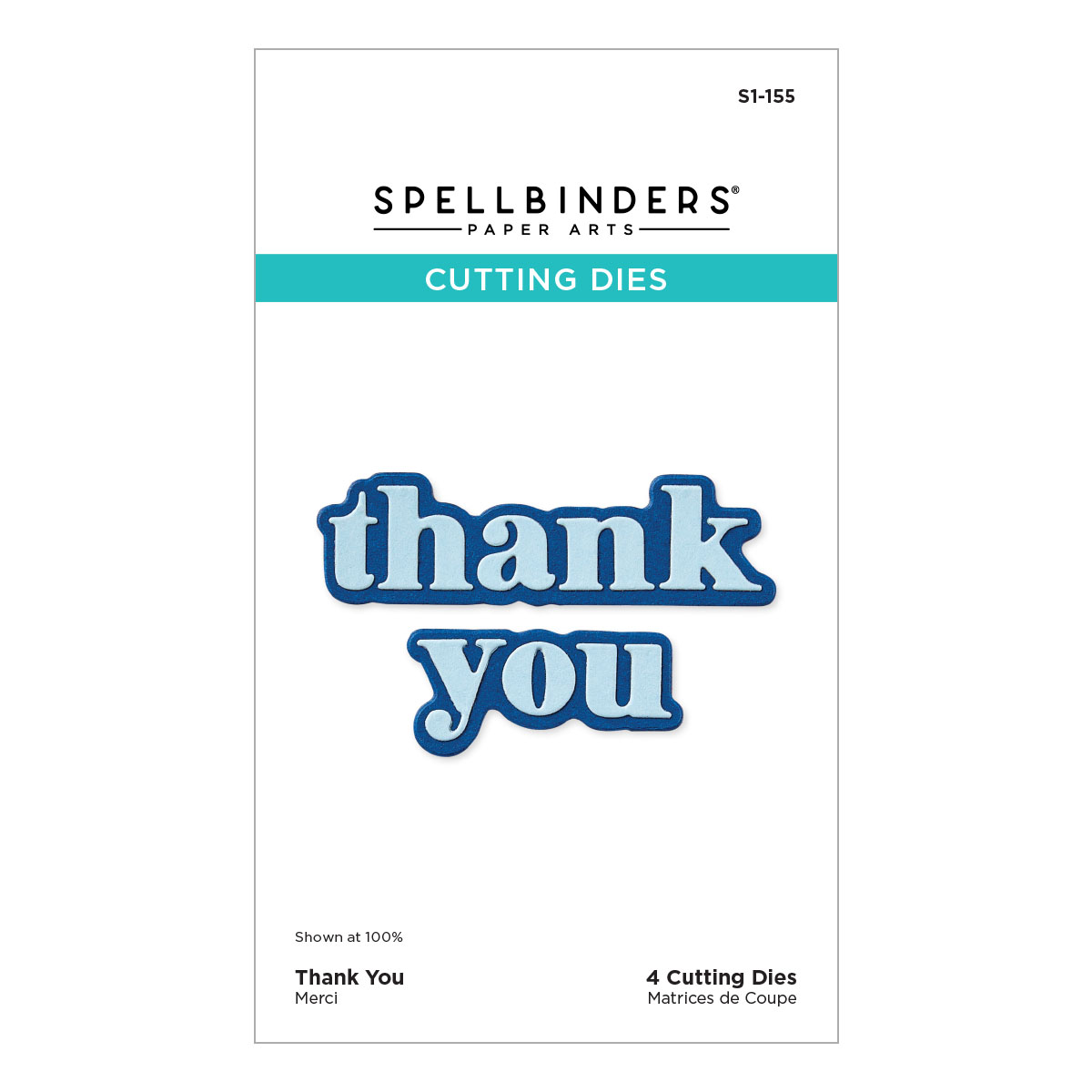 Spellbinders - Thank You Etched Dies from the Out and About Collection