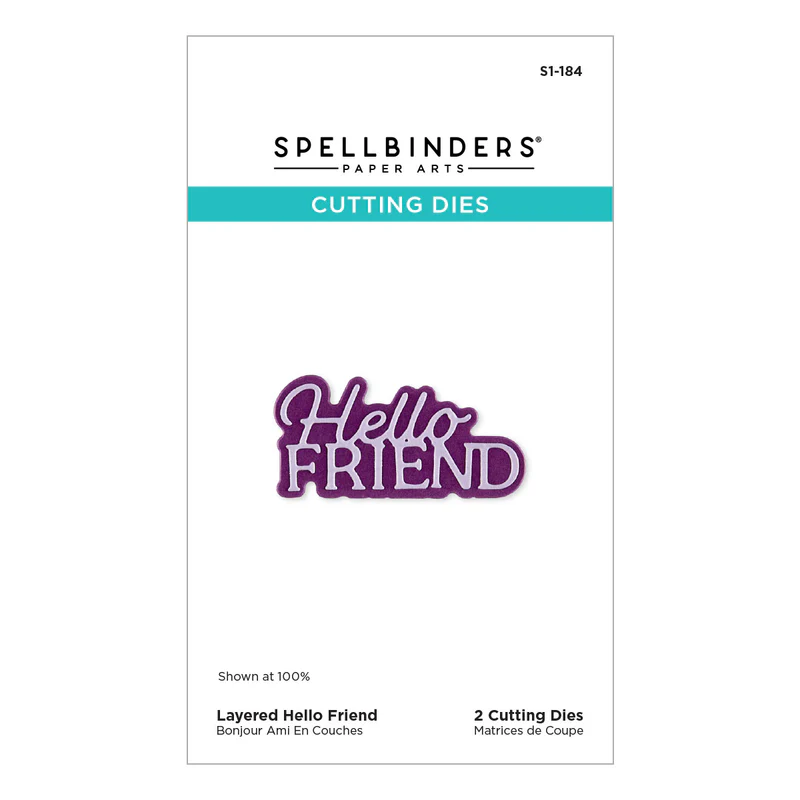 **NEW* - Spellbinders - Layered Hello Friend Etched Dies