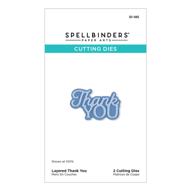 **NEW* - Spellbinders - Layered Thank You Etched Dies