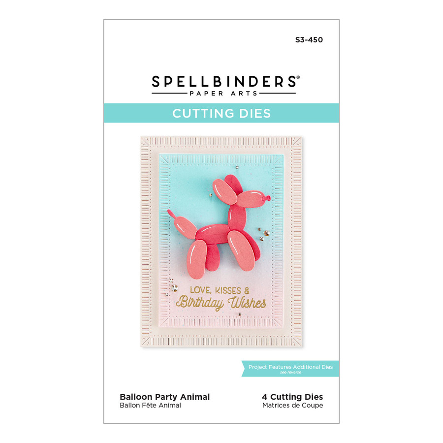 Spellbinders - Balloon Party Animal Etched Dies from the Birthday Celebrations Collection